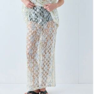 VRG GRL - DEVYN SEQUIN MIDI SKIRT LACE - BRAND NEW WITH TAGS